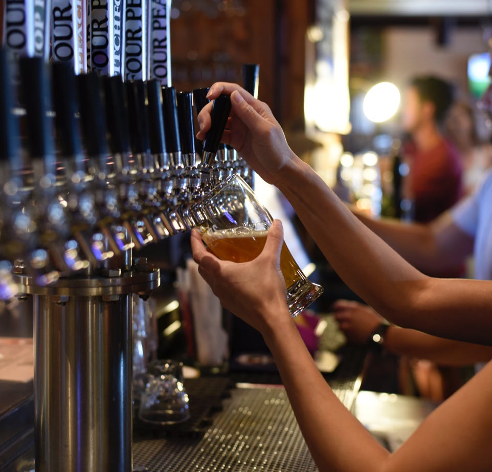 Pan Holding Pilsner Inside Bar